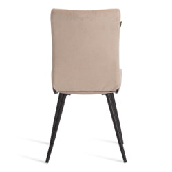Стул обеденный Monte Carlo флок , 50х55х93, бежевый/черный, 7