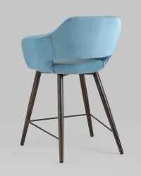 Стул полубарный Саймон ПЛ велюр Пыльно-голубой