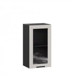 Шкаф кухонный 400 со стеклом Джамис ЛД 296.320.000.144 Черный Кашмир