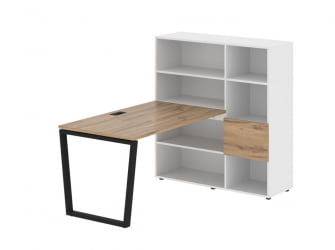 Рабочая станция EDIS EVRST 1213 Дуб Денвер светлый  Черный Белый