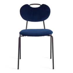 Стул DANTON (mod. 0139223) металл/ткань, 47х56,5х79 см, темно-синий S108 (117 DARK BLUE)/черный