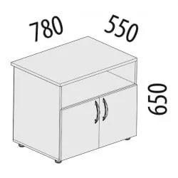 Тумба с дверями Альфа 63.45 Дуб кобург