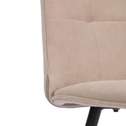 Стул обеденный Bari флок , 46х55х89, бежевый/черный, 7