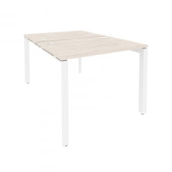 Рабочая станция на П-образном м/к ОНИКС О.МП-Д.РС-2.1.7 Денвер Светлый/Белый / ONIX O.MP-D.RS-2.1.7