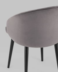 Стул с подлокотниками Брюссель велюр Темно-серый