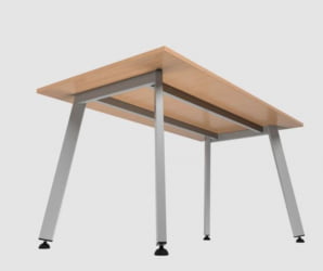 Стол для столовой 1500х800 мм Пластик Бук/Светло-серый