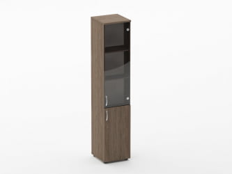 Шкаф высокий со стеклом Глассй 6.19.15Пр Дуб Верцаска / Glassy