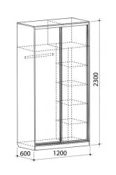 Шкаф-купе Рио-1 Дуб Млечный