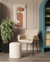 Пуф-столик с ящиком Хюгге S букле бежевый