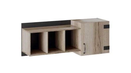 Шкаф навесной Окланд ТД-324.15.11 Фон Черный/Дуб Делано