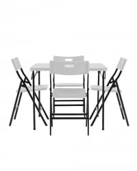 Комплект раскладного стола и стульев Кейт белый