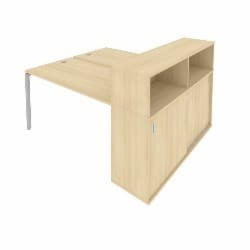 Рабочая станция с опорным шкафом-купе Metal System Б.РС-СШК-2.3 Акация/Серый