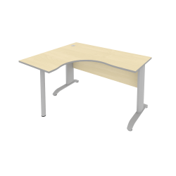 Стол криволинейный левый Рива ПЛ.СА-3 Л Клен/Металлик / Riva