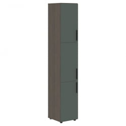 Шкаф-колонка с тремя глухими малыми дверьми (левый) VELION VHCS 40.8 L Нефрит Дуб Сильвер