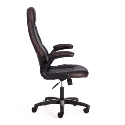 Кресло офисное BAZUKA кож/зам, черный/черный перфорированный/коричневый, 36-6/36-6/06/36-36