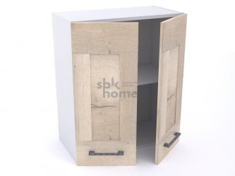 Шкаф ШГ-60 2-х дверный, Дублин (600*320*720) Дуб галифакс белый, 21642 