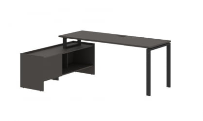 Стол с тумбой ЕДИС ЕУCТ 19614 Мокко Черный / EDIS EUCT