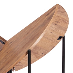 Раскладной стол YOOP (mod. 1212) ЛДСП+меламин/металл, 100 x 100 x 72 см, сосна/черный