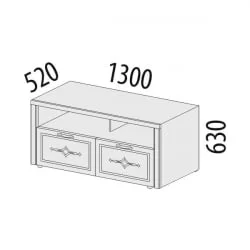 ТВ тумба Венеция 32.01 Сосна Астрид Ваниль