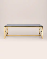 Журнальный стол БРУКЛИН 120x60 Золото стекло smoke