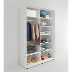 Большой шкаф Акцент-Дуэт Д 1400х600 Выбеленное дерево