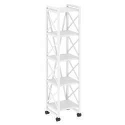 Стеллаж на колесных опорах - 5 полок LOFT VR.L-MST.K-5.4 Металл белый Белый Бриллиант