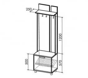 Прихожая WEST Комлпект № 5_Ясень шимо темн/ясень шимо св