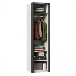 Шкаф одностворчатый с паспарту Техно 01 Дуб Крафт белый