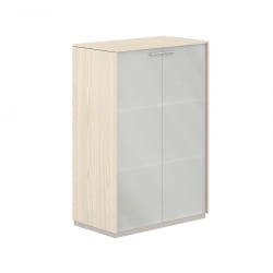 Шкаф средний со стеклом Atlas NZ-0335.YN.GLM Ясень Наварра