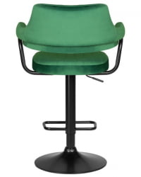 Стул барный ДОБРИН CХАРЛЙ БЛАCК (зеленый велюр (МДЖ9-88)) 2 шт / DOBRIN CHARLY BLACK (MJ9-88))