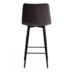 Барный стул CHILLY (mod. 7095пб ) ткань/металл, 53x44x94 см, высота до сиденья 66 см, темно-серый barkhat 14/черный