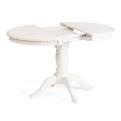 Стол STEFANO круглый бук, мдф, D90+30x77см, Ivory white