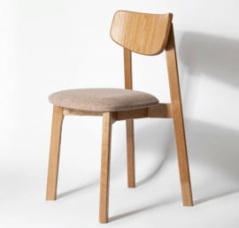 Стул с мягким сиденьем Вега Blue жаккард Дуб золотой