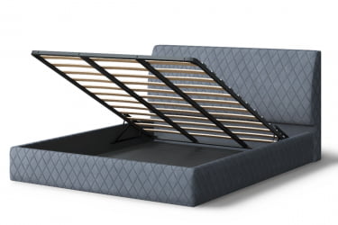 Кровать Хилтон, 2000 x 1200 мм, серый