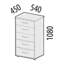 Комод Мегаполис 55.08 Сосна Астрид