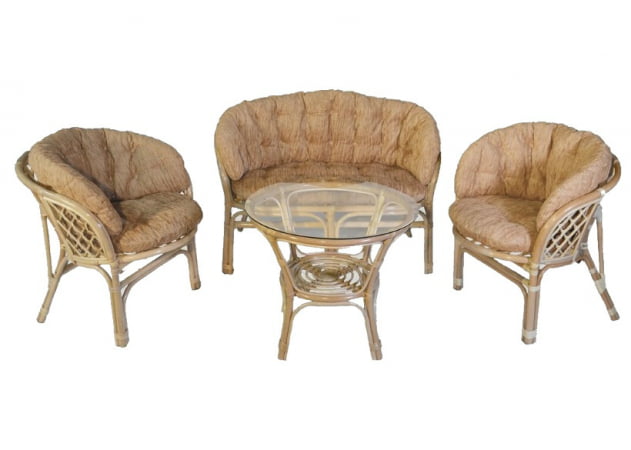 Комплект Багама с диваном, подушки светлые полные