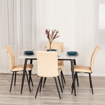 Стул обеденный Monte Carlo TREND, экокожа, бежевая, 49х51х93 см_11