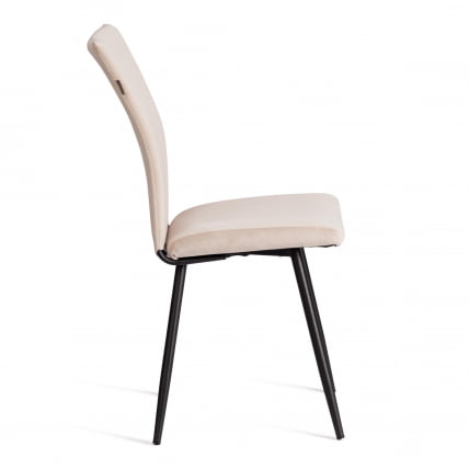 Стул обеденный Monte Carlo TREND, велюр, бежевый/черный, 7, 49х51х93 см_1
