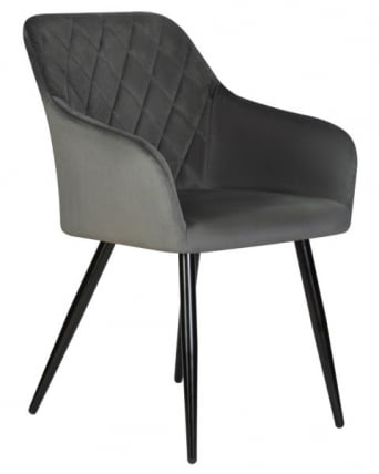 Стул обеденный ДОБРИН РОБЕРТ (черные матовые ножки, велюр В108-92 Антрацит) 2 шт / DOBRIN ROBERT V108-92_3