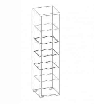 Шкаф-пенал с полками Карисма 5.1б Дуб молочный/Венге_1