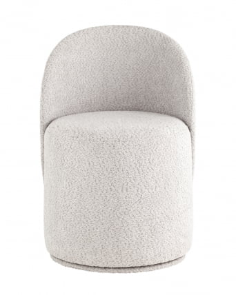 Пуф Loreen вращающийся букле Светло-серый_2