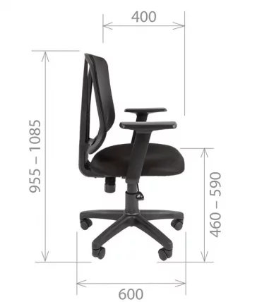 Кресло офисное CHAIRMAN 626 Черный Черная сетка_4