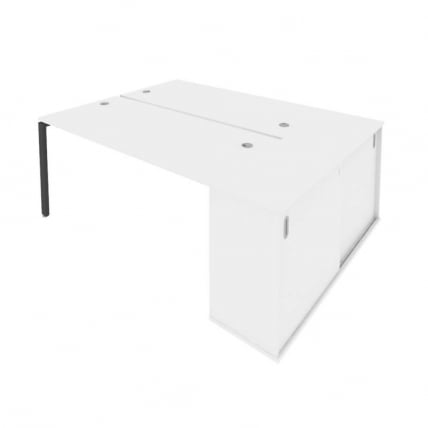 Рабочая станция с опорным шкафом-купе Metal System Б.РС-СШК-1.4 Белый/Антрацит_0