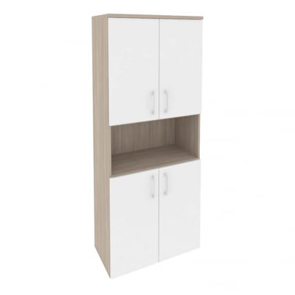 Шкаф высокий широкий (4 низких фасада ЛДСП) ONIX O.ST-1.5 Дуб Аттик/Белый_0