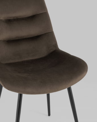 Стул Остин велюр Темно-коричневый_7