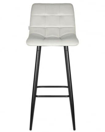 Стул барный DOBRIN NICOLE (черные матовые ножки, светло-серый велюр (108-52)) 2 шт_6