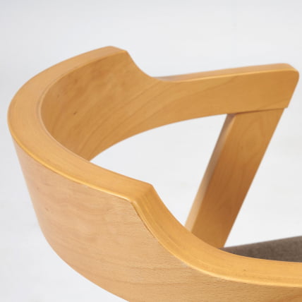 Стул мягкое сидение VERSA (Верса) каркас бук, сиденье ткань, 54,5*56*74см, Натуральный + Коричневый_3