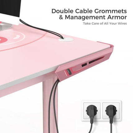 Стол письменный (для компьютера) угловой EUREKA ERK-L60L-PK-V2 (левый), розовый_6