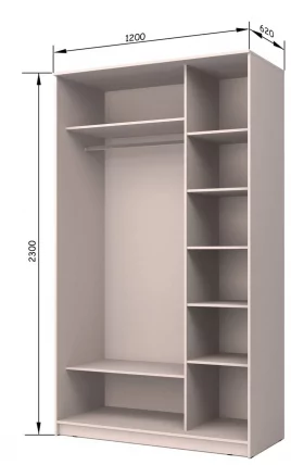 Шкаф-купе Хит-23-12-55 Бук бавария светлый_2