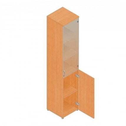 Шкаф для документов узкий с тонированными стеклами Р.П-2СТ Дуб Кронберг_0